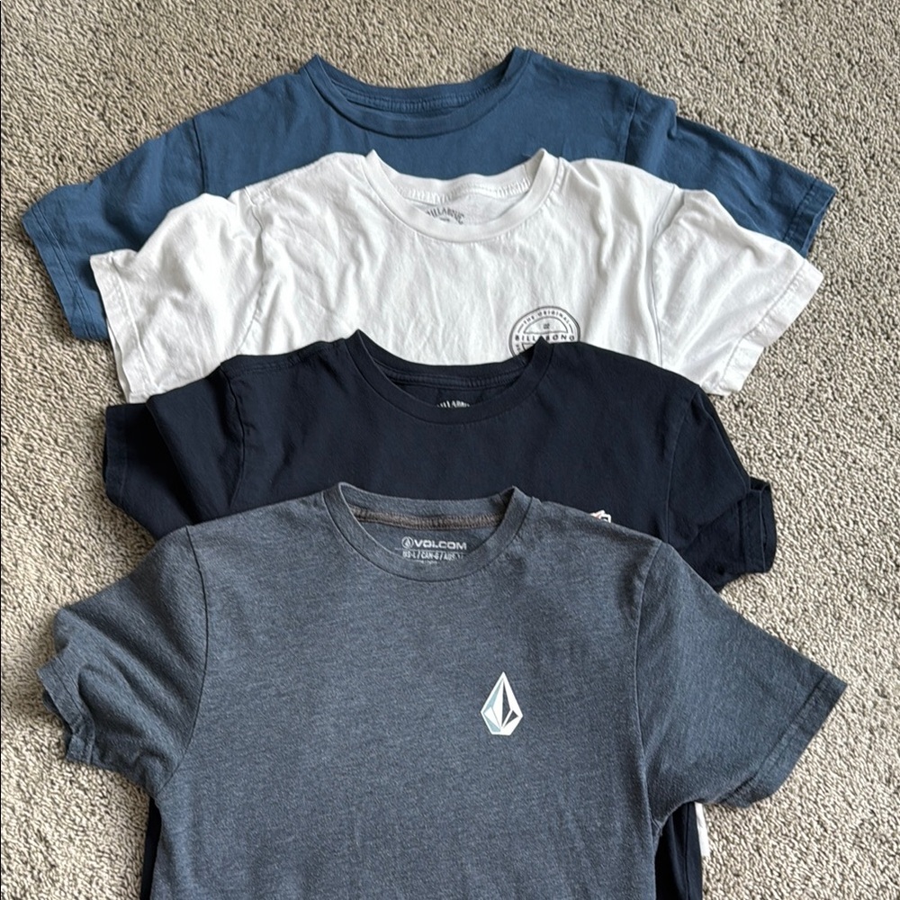 Volcom (2)/Billabong (2) shirts lot- boys large